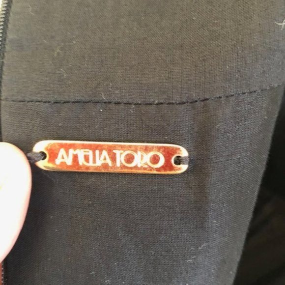 Gorgeous Fit And Flare Amelia Toro Black Cotton Layer Skirt Dress Womens Size 8 - Picture 4 of 5